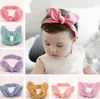 Baby Girl Headband Bunny уши повязка на голову полосатая клетчатая клетчатая точка, группа для волос тюрбан дети эластичные девушки узлы повязки волос аксессуары для волос BT4966