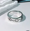 New fashion skull Street titanium steel Band ring fashion couple party wedding men and women jewelry punk rings gift with box5512435