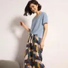 Summer Pajamas Set Women Sleepwear Female Casual Floral Printed Contrasting Color Pyjamas Tops with Long Trousers Home Clothing