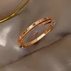 Rose Gold Romeinse cijfers Love Heart Charm Bangle Armband voor Dames Mode-sieraden Beste Gift Q0719