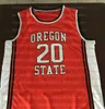 Aangepaste Oregon State Beavers Basketball Jerseys Payo Tres Tinkle Thompson Kelley Reichle Hollinsa.c. Groen Barry Payton