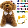 Justerbar Pet Dog Bow Dog Apparel Tie Neck Tillbehör Halsband Krage Valp för Små Hundar Poodle Chihuahua Flera färger