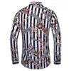 Casuals Shirt Hommes Automne Arrivée Personnalité Impression Chemises à manches longues Mens Mode Big Taille Business Office Shirt 6XL 7XL 210628