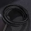 Charme pulseiras preto multicamadas trançado envoltório de couro pulseira pulseira homens aço inoxidável masculino tecido pulseira jóias acessórios 7514086