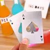 Yaratıcı Poker Kart Bira Şişe Açacağı Bar Araçları Soda Taşınabilir Dayanıklı Siyah Gümüş Spades Oyun Kartları Açacakları