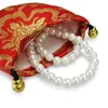 24 pcs Bolsa de jóias de seda pequena bolsa de moeda de cetim chinês brocado bordado saco de presente de cordão para anel / brinco