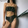 Ingemark Gypsy Slaver Sexy Bikini Borst Buik Ketting India Lange Kwastje Aluminium Ketting Belt Lichaam Sieraden Dames Festival Gift