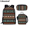 Mochila coloranimal adolescente meninas mochilas conjunto de crianças imprimir bolsas de escola tribal padrão padrão crianças ortopédica schoolbag mamer mujer