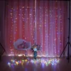 3Mx3M 9 couleurs lumières romantique décoration de mariage de Noël rideau extérieur guirlande lumineuse télécommande 8 modes lampe USB Y201020
