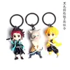 3D Anime Sleutelhangers Accessoires voor Rugzak Demon Slayer Leuke Hanger Kamado Tanjirou Nezuko Agatsuma Zenitsu Sleutelhangers Gift G1019