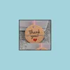 Party Decoration Event & Supplies Festive Home Garden 100Pcs Kraft Paper Hand Made Tag With Love For Diy Gift Box Candy Cupcake Thank You Ta