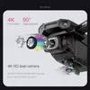 LSRC LS-XT6 4K HD Çift Lens Mini Drone WiFi 1080p Gerçek Zamanlı Şanzıman FPV Kameralar Katlanabilir RC Quadcopter Oyuncak