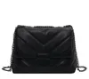 Hbp mulheres bolsas 2021 ombro fêmea crossbody cadeia de couro bonito preto à moda mesquinho quadrado móvel saco