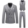 Ternos masculinos Blazers Mens 3 peça Royal Blue Wedding Blazer 2021 Três peças Moda Tamanho Grande 6XL Homens Vestido de Festa Homem Suit297b