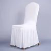 NEWCHAIR Kjolkåpa Bröllop Bankett Chair Protector Slipcover Inredning Pläterad Kjol Style Chair Coplers Elastic Spandex RRF12051