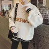 Mäns Tröjor Houzhou och Jumpers Sweater Pullover Men Stickad Sweathirts Vintage Kläder Koreansk Streetwear Hip Hop Harajuku