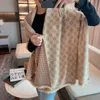 Linda flor padrão inverno lenço pashmina marca quente moda mulheres cashmere lã longa xaile wrap