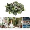 1Pc Welcome Wreath Decor Door Hanging Garland Ornament Simulation Leaf Wreath Artificial Plant Decor For Home Party Y0901