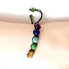 Bijoux 드 모드 팔찌 En Pierre Arc-en-Ciel à Sept Couleurs, Bracelet Tissé Reiki, Équilibre de La Mère, 요가, Roue à Sept Pulsions, Jewelrybracele recommandé