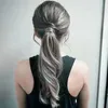 10A Clips de queue de cheval dans les extensions de cheveux humains Prêle Péruvienne Malaisienne Indienne Brésilienne Vierge Remy Vague de Corps Gris Going Highlight Blonde