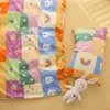 Bedding Set Cotton Cartoon Style Rabbit and Rainbow Printed Bed Linen Set Queen Size Duvet Cover Bed Sheet and Pillowcase Cotton 210317