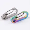 Keychains Titanium Alloy Carabiner Ring Keychain Clip Buckle Liten Quick Release Miri22