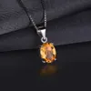 Pendentif Citrine Naturel 925 Sterling Sterling Argent Gemstones Déclaration Collier Collier Femmes Silver 925 Bijoux Pas de chaîne