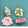 1 pièces 7 cm artificielle blanc Rose soie têtes de fleurs pour la décoration de mariage bricolage couronne cadeau boîte Scrapbooking artisanat faux