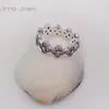 Gioielli estetici che fanno monili di nozze Boho Style Engagement Oriental Blossom Pandora Anelli per le donne Uomo Coppia anello anello set compleanno Regali di San Valentino 191000CZ