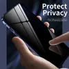 iPhoneのプライバシー強化ガラス磁気ケース14 13 12 11 Pro XS MINI XR 6 6S 7 8 PLUS SE CASE ANTI SPY METAL MAGNET COVER