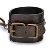 NXY Adult toys Brown Vintage Genuine Leather Handcuffs For Sex Bdsm Bondage Restraints Hand Cuffs Adult Games Sex Toys For Woman Couples 1202