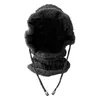 Boina distintiva calavera mujer gorra espesar algodón ligero elegante suave transpirable gorro con bufanda para sombreros de punto Unisex para hombre