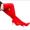 Stiefel Damen 2021 Elastischer High Heel Overknee Europäischer und amerikanischer Sexy Slim Thin Heeled Boot