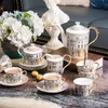 Högkvalitativa Coffeware Set Ben Kina Tekanna Mjölk Kan Sugar Jar Tea Set Castle Coffee Cup