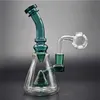 8 polegadas Beaker Beaker Bongo Hitman Tubos de Água Cogumelo Perc Filtro Dab Rigs Petróleo Bongo Aughty com 14mm de vidro de queimador de óleo 1 pcs