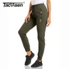 Tacvasen Kadın Hızlı Kuru Uzun Pantolon Kargo Lady Çok Fermuar Cepler Joggers Sweatpants Yürüyüş Balıkçılık Spor Pantolon Çalışma 211115