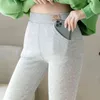 Высокая талия мягкие зимние карманные леггинсы для женщин флисовые брюки толстые брюки бархатные термальные серые женские теплые 211221