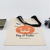 6 Styles Large Halloween Tote Bags Party Canvas Trick or Treat HandBag Creative Festival Spider Candy Gift Bag For Kids FT09