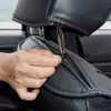 1x Auto Auto Front Seat Cover Back Support Taille Cushion Protector Seats Mat Black PU-leer