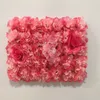 40X30cm Artificial Silk Flower Wall Panel Pink Flowers Hydrangea Wedding Decoration Party Backdrop Decor