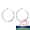 Boucles d'oreilles rondes Hip Hop en argent sterling 925 pour femmes, grand cercle de 5,1 cm, cerceau de perçage, fournisseurs de livraison directe, prix d'usine, conception experte, qualité, dernier style