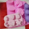 40pcs Different Silicone Mold In Cakes Mousses Chocolates for Soaps Flower Cartoon Various Shapes Fondant Decoration Y200612