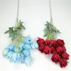 Flores artificiales tela de seda boda fiesta hogar DIY decoración Floral alta calidad gran ramo artesanía flor falsa