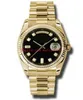 Luxe horloges Mechanische 41mm 218206 218239 218235 Zwart Diamond Dial Silver Gold Rvs Bracelet Heren Horloges