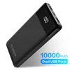 10000 mAh Bank Power Slim USB 10000 mAh Powerbank Portable zewnętrzny pakiet ładowarki baterii dla iPhone'a Xiaomi Mi 9 Warbank3512614