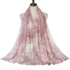 Mode Plain Tie Dye Chiffon Sjaal Sjaal Gedrukte Moslim Hoofddoek Hijab Hoge Kwaliteit Maleisië Dames Sjaals Lange Sjaals