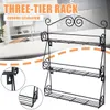 3 Layers Kitchen Spice Rack Cabinet Organizer Wall Door Storage Shelf Holder Save Space Shelves Kitchen Goods Holder 210705