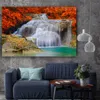 Moderne Landschaftsmalerei Wasserfall Poster auf Leinwand gedruckt Home Dekoration Wand Kunst Bilder für Wohnzimmer kein Rahmen