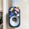 Automatic Kids Toothpaste Dispenser Squeezer for Children Household Cartoon Toothbrush Holder Bathroom Accessories 210709