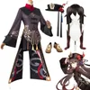 Genshin Impact Hu Tao Cosplay Costume Game Outfits Klänning Halloween Karneval Kvinnor Tjej Uniformer Wig Skor